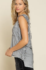 Criss cross Lace up Open Back Tank Top