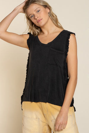 Criss cross Lace up Open Back Tank Top