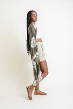 Tie Dye Longline Kimono with Full Sleeves