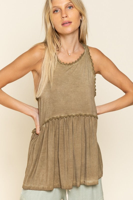 Sweet and Simple Babydoll Knit Tank Top