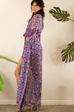 PRINT MAXI DRESS WITH SHORT PANTS