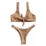 Safari Animal Print Tie Bikini