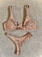 Safari Animal Print Tie Bikini